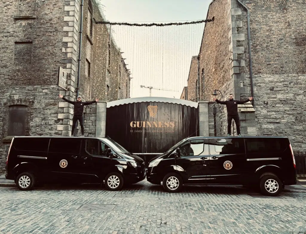 our story - 2 guinness black van